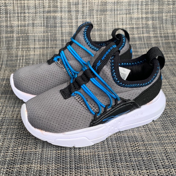 Reebok Kids Slip On Sneakers in Gray and Blue Infant Shoes size 5 - Picture 5 of 11